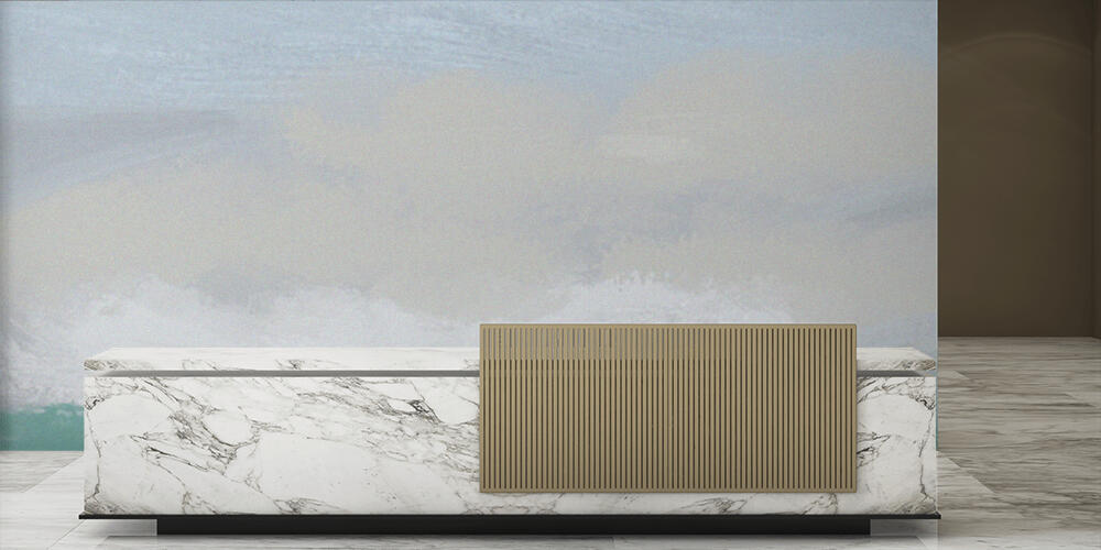Seashore abstract background, Reception