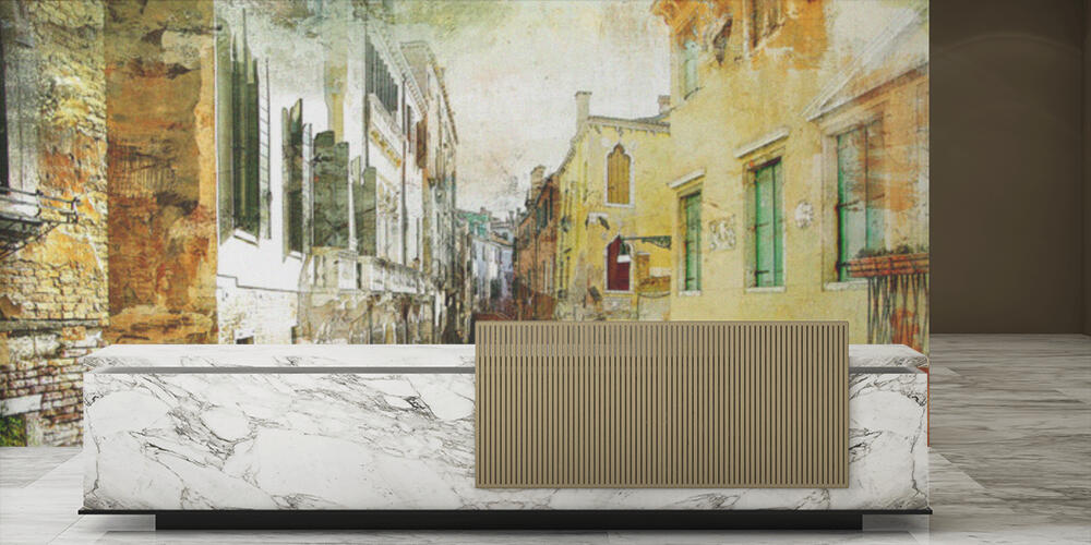Pictorial Venetian streets - artwork in painting style, Reception