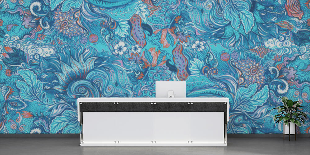 Pattern with beautiful ornate flowers, Reception