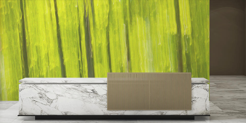 Green forest abstract background, Reception