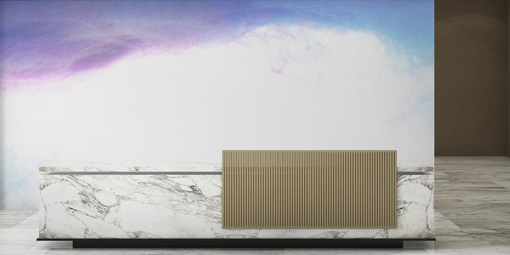 frame of blue and purple paint splashes, Reception