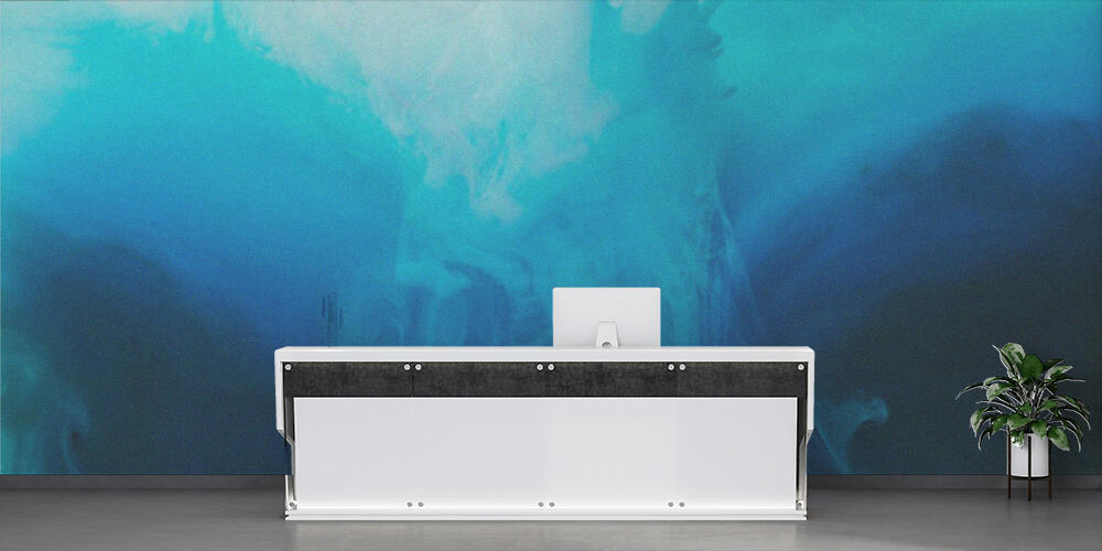 full frame image of mixing of blue, Reception