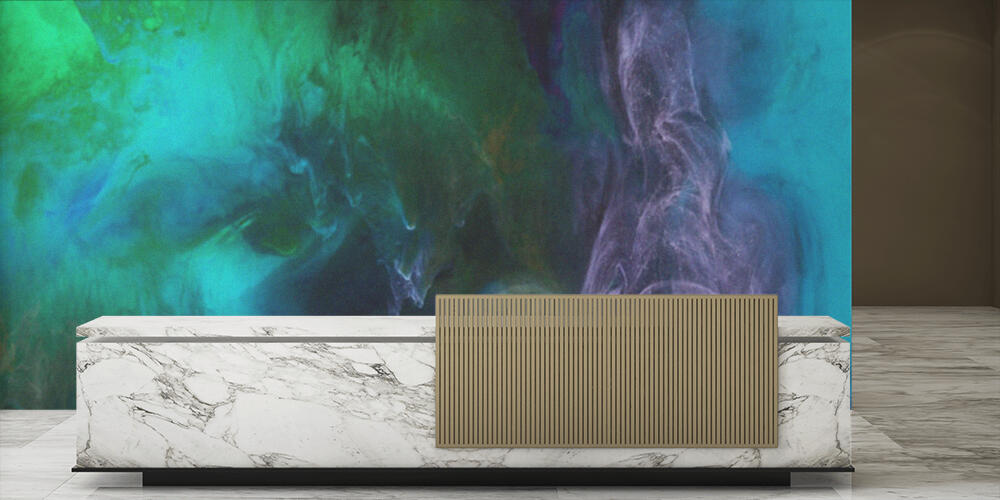 smoky wallpaper with blue, Reception