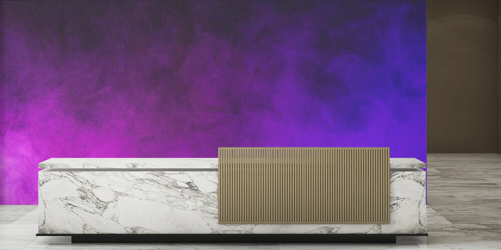 abstract pink and purple smoky background, Reception