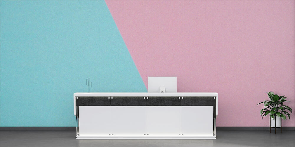 Pastel colored paper flat lay top view, Reception