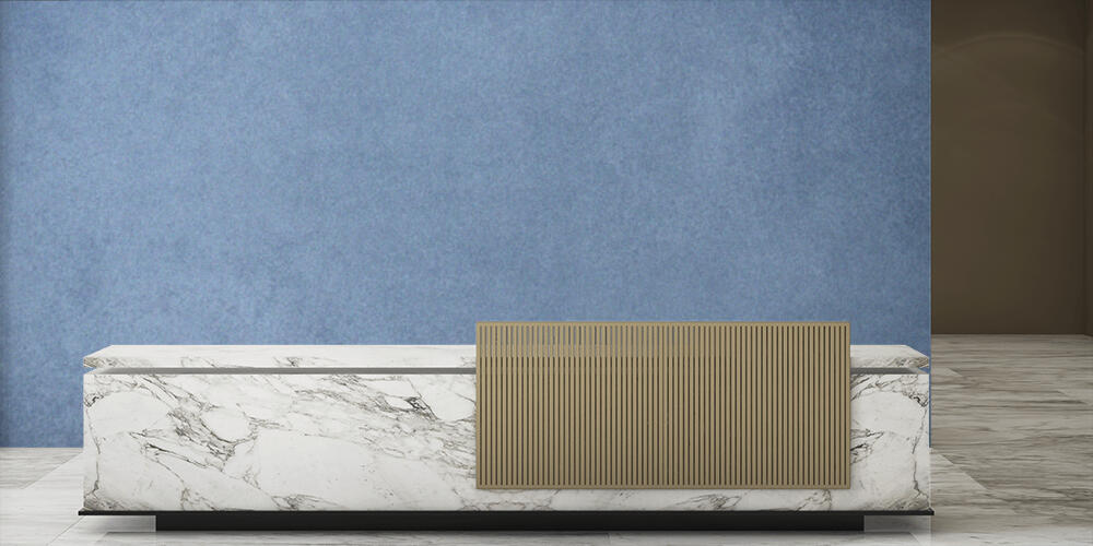 full frame of blank blue background, Reception