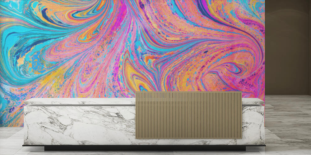 Traditional marbling artwork patterns as colorful abstract background, Reception