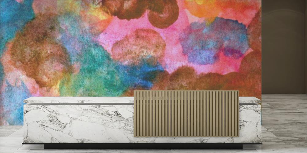 An abstract watercolor background, Reception