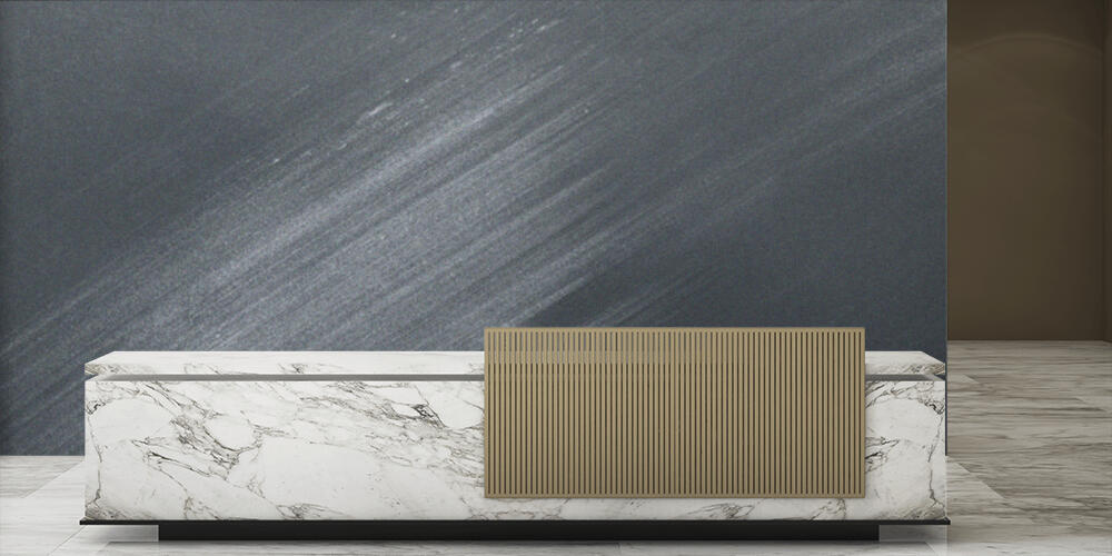 full frame image of black table with flour strokes, Reception