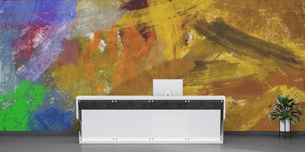 abstract psychedelic grunge background graphic stylization on a textured canvas of chaotic blurry strokes and strokes of paint, Reception