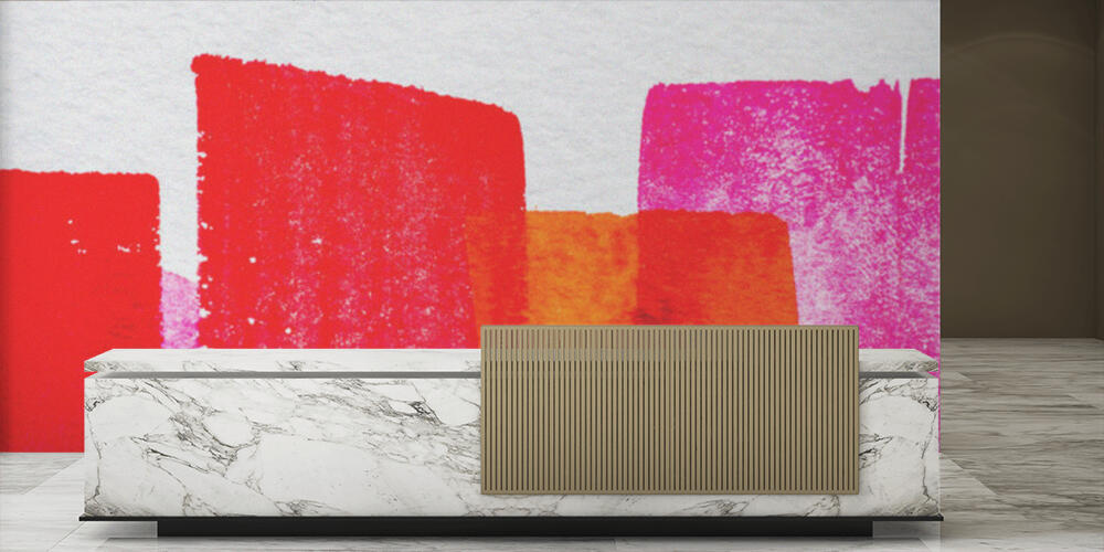 top view of pink, Reception