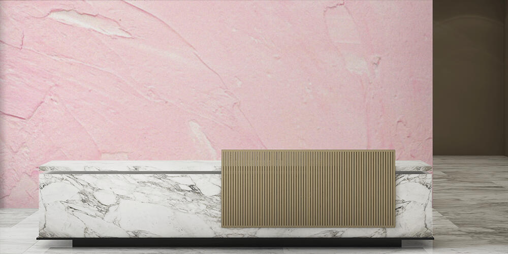 Photo of creative bright textured background in pink and white grunge colors, Reception