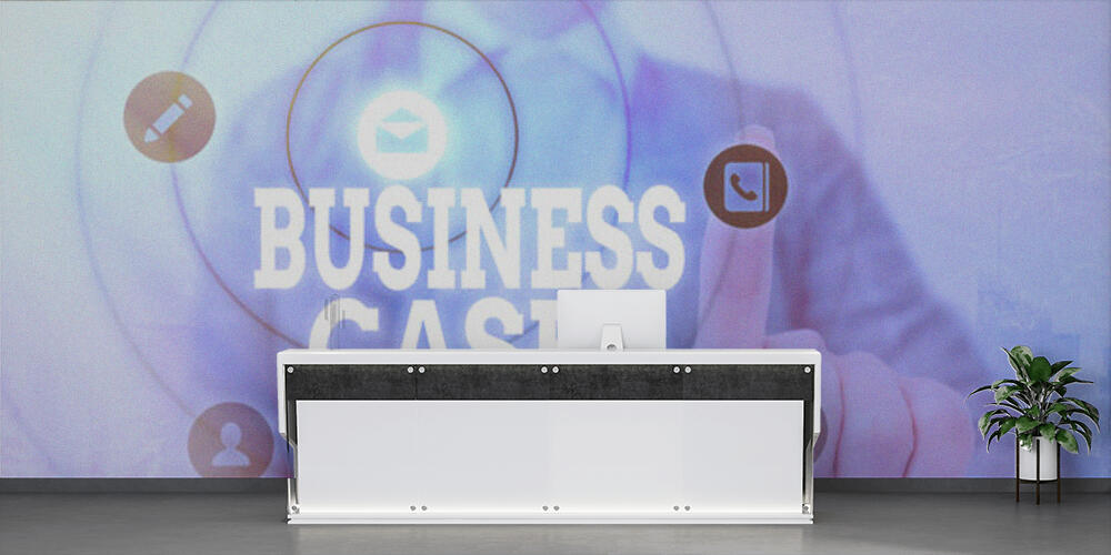 Word writing text Business Case, Reception