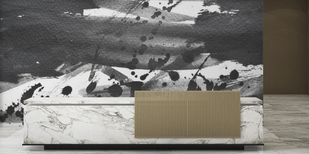 Background splash black on paper, Reception