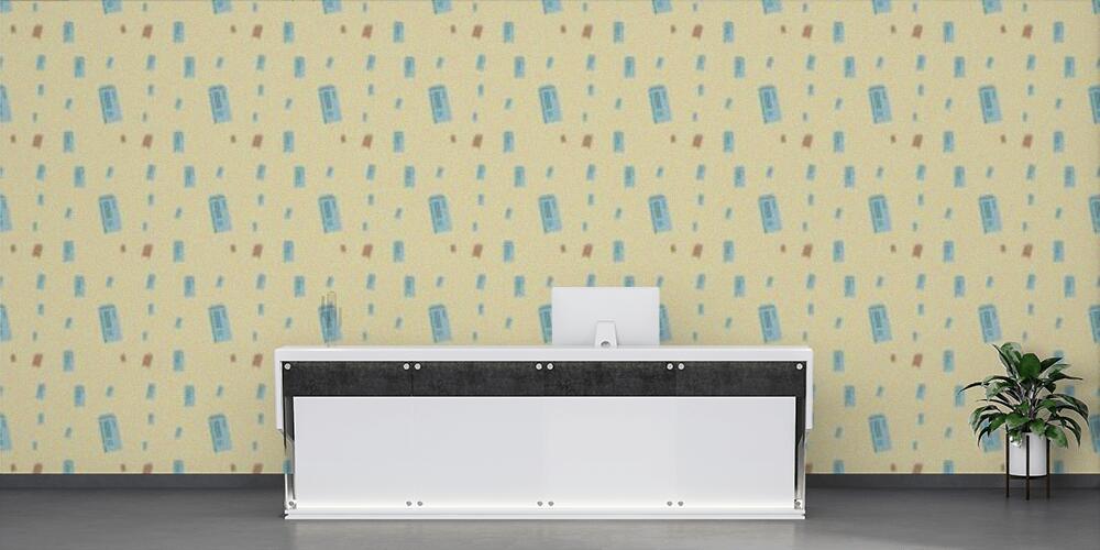 Colored background with different accessories, Reception