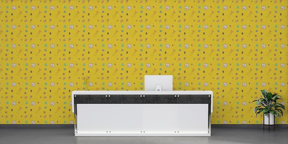 Colored background with different accessories, Reception