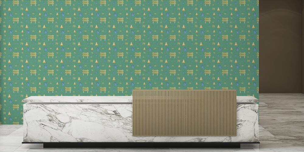 Colored background with different accessories, Reception