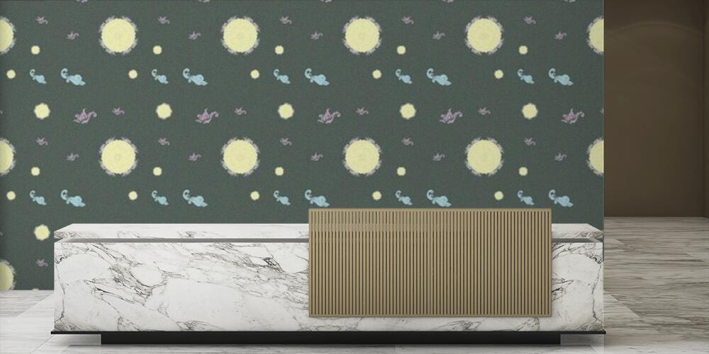 Colored background with different accessories, Reception