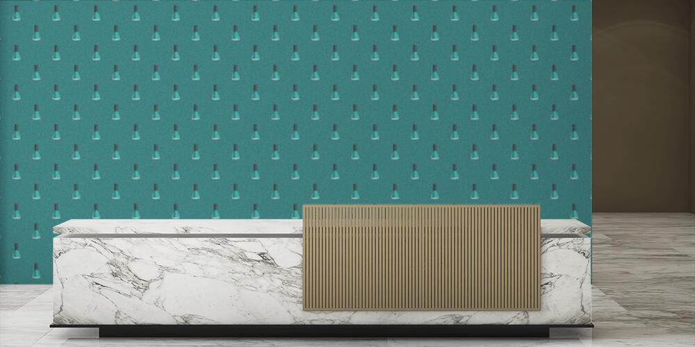 Colored background with different accessories, Reception