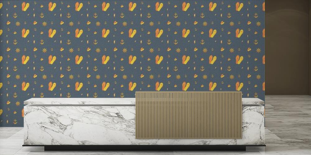 Colored background with different accessories, Reception