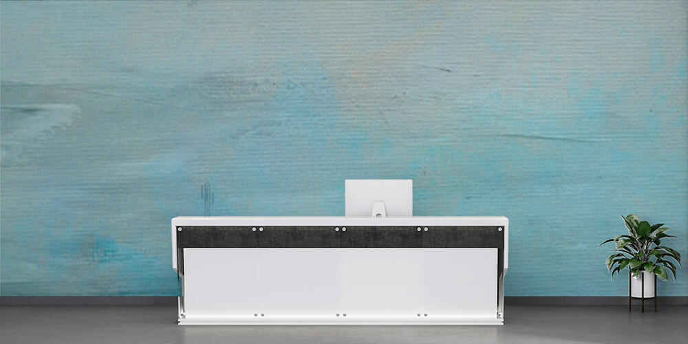 Blue painted canvas grunge background or texture, Reception