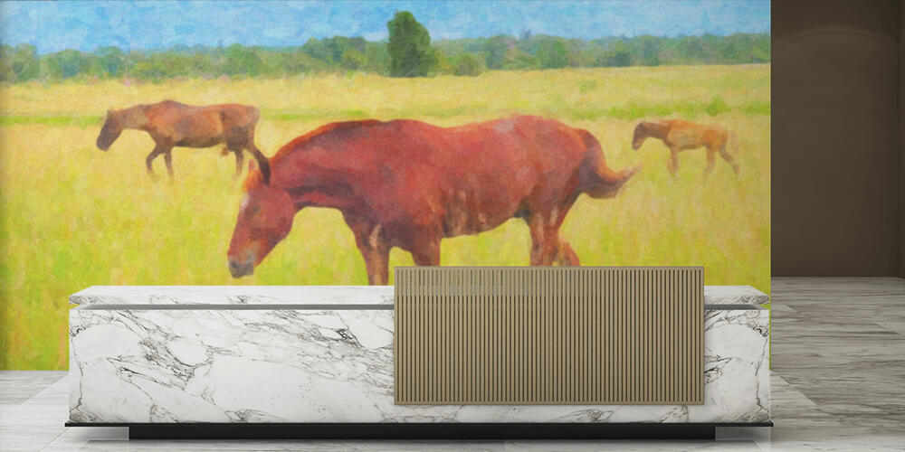 Picture three horses on a pasture, Reception
