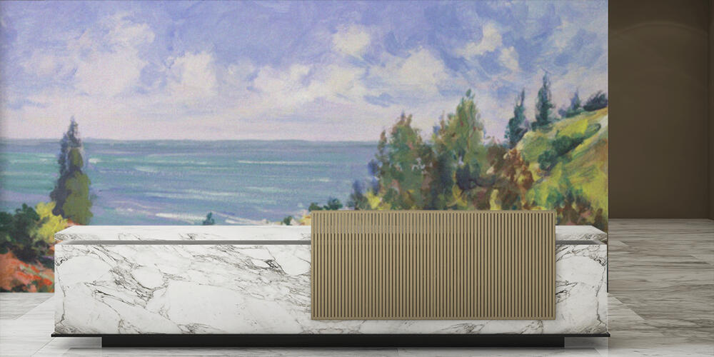 Sea landscape painting, Reception