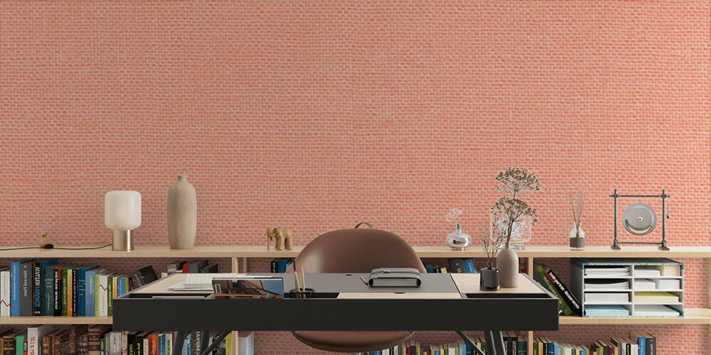 Light coral background from a textile material with wicker pattern, Studio e Ufficio