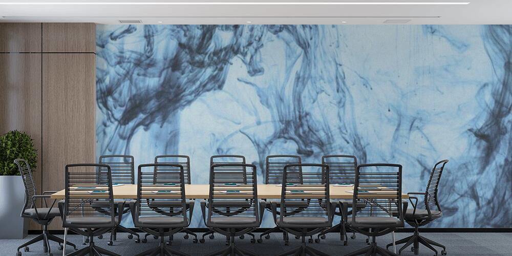 background with swirls of blue paint in water, Studio e Ufficio