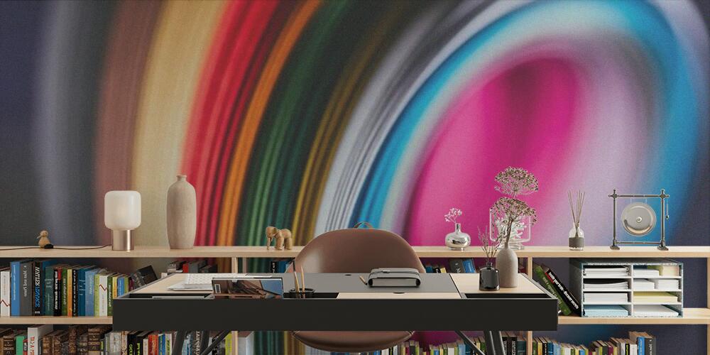 close up of colored bright quilling paper curves on black, Studio e Ufficio