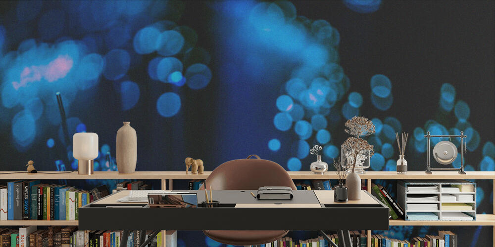 selective focus of glowing blue fiber optics texture background, Studio e Ufficio