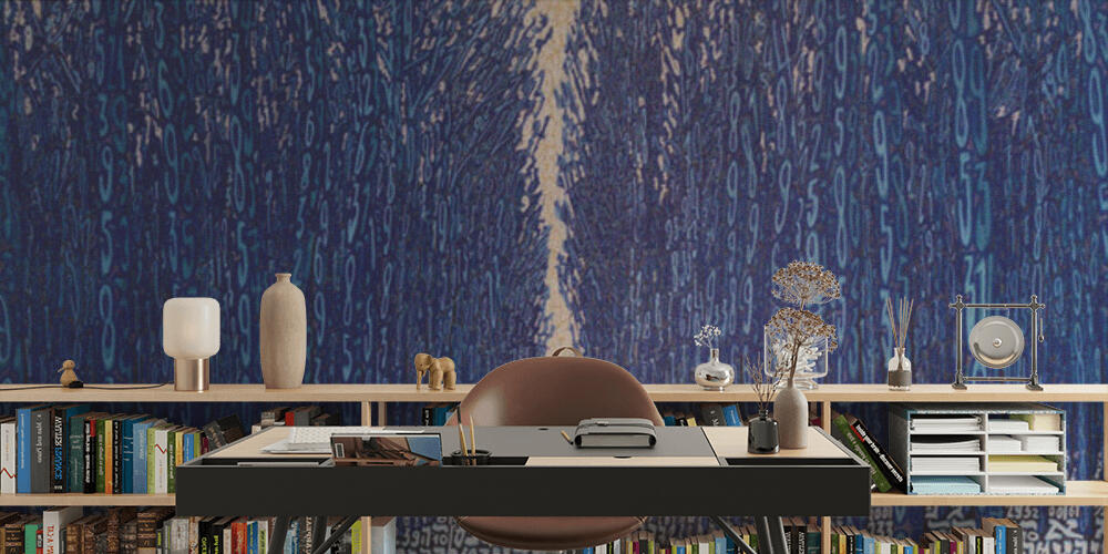 Illustration of trees with numbers in forest, Studio e Ufficio