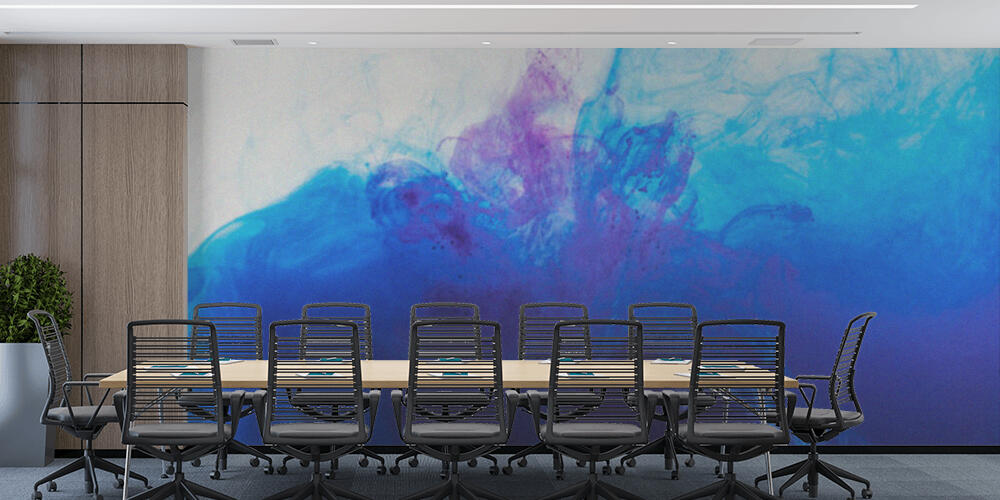 abstract background with flowing blue and purple paint in water, Studio e Ufficio