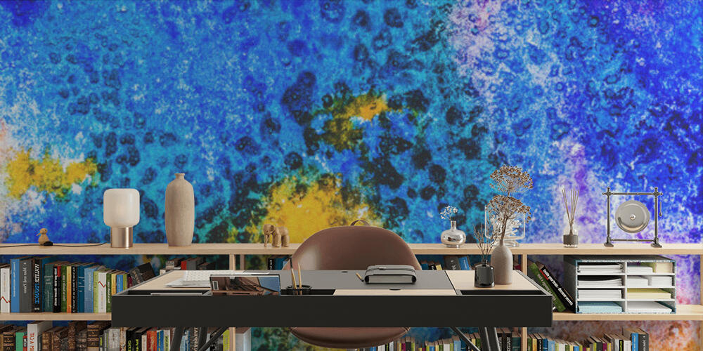 top view of blue, Studio e Ufficio