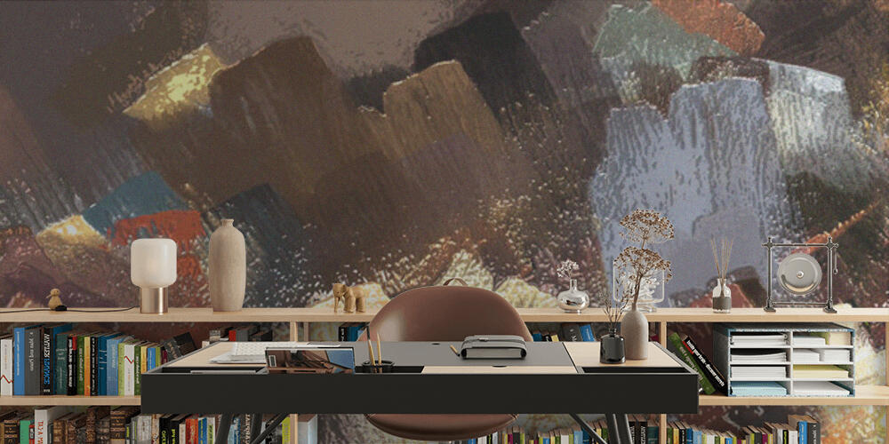 fantastic illustration of digital abstract colorful background, Studio e Ufficio