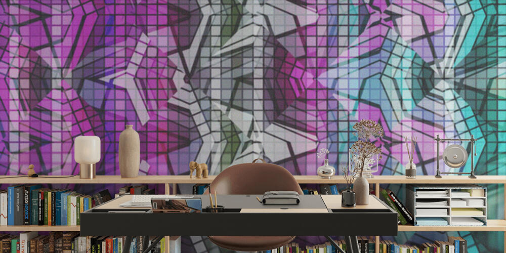 Beautiful geometric abstract background with color accents, Studio e Ufficio