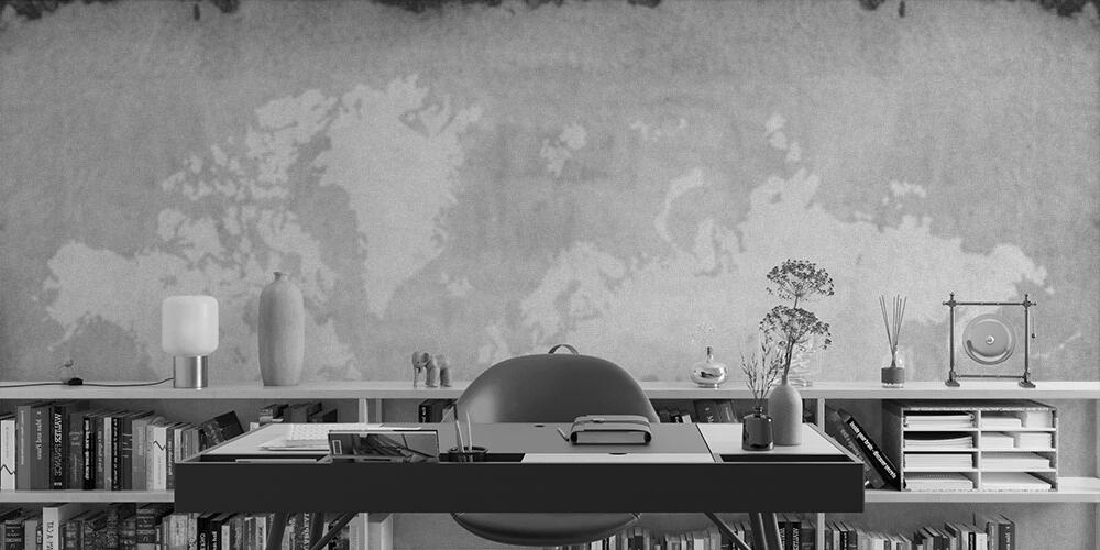 Vintage world map, Studio e Ufficio
