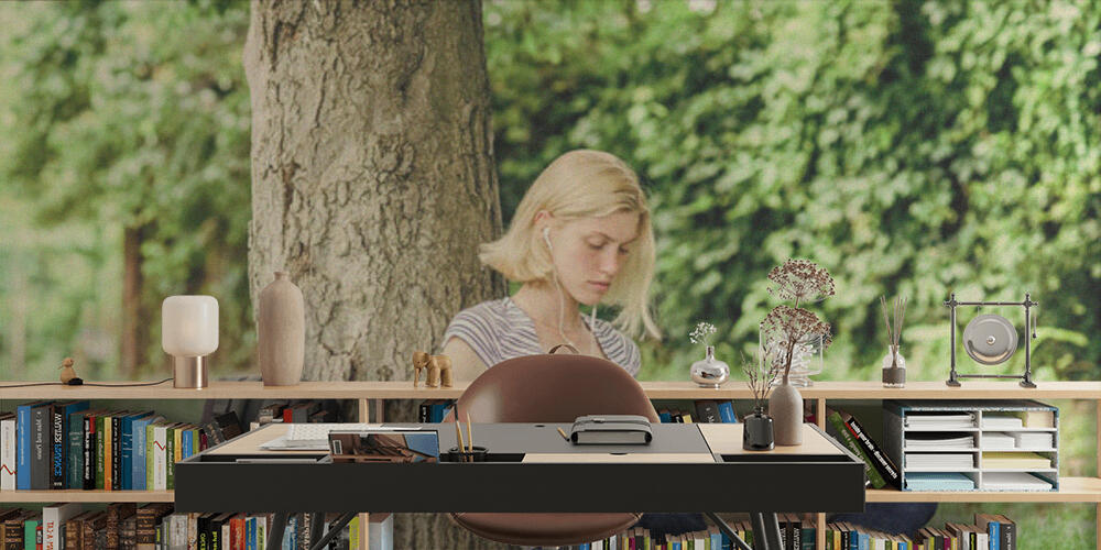 Work in summer park, Studio e Ufficio