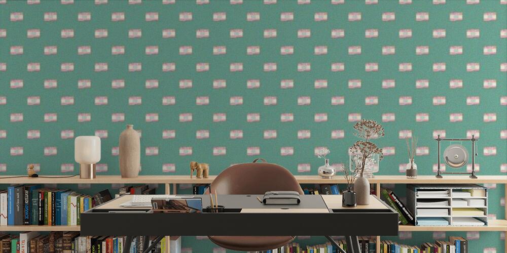 Colored background with different accessories, Studio e Ufficio