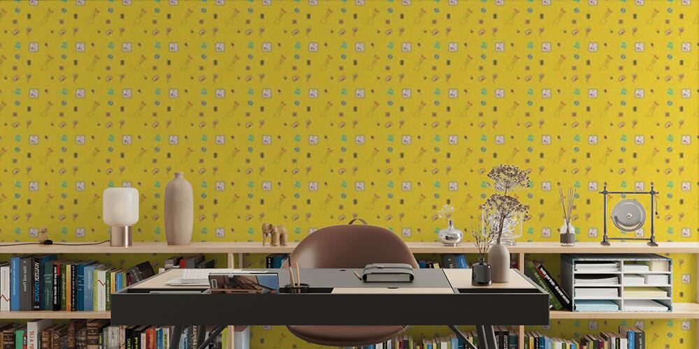 Colored background with different accessories, Studio e Ufficio