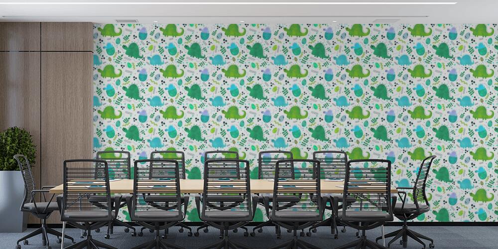 Kids seamless cartoon dinosaur pattern for textiles and packaging and gifts and linens and wrapping paper, Studio e Ufficio