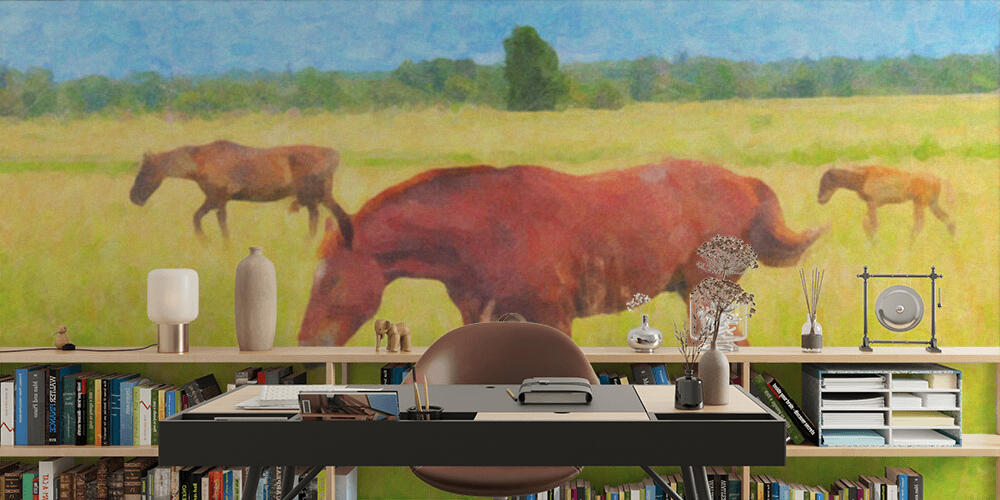 Picture three horses on a pasture, Studio e Ufficio