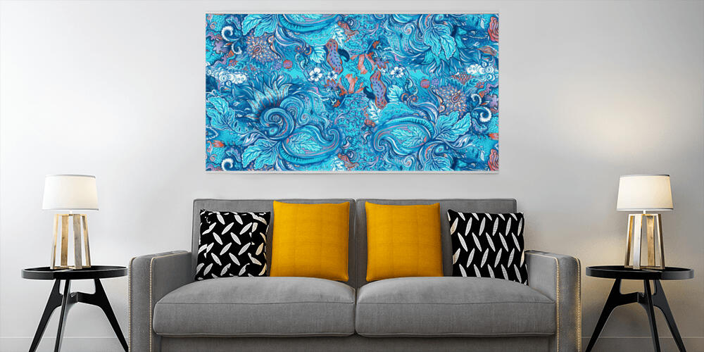 Pattern with beautiful ornate flowers, 