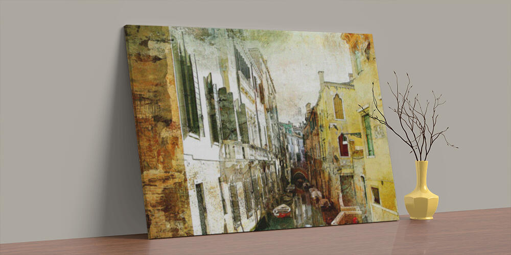 Pictorial Venetian streets - artwork in painting style, 