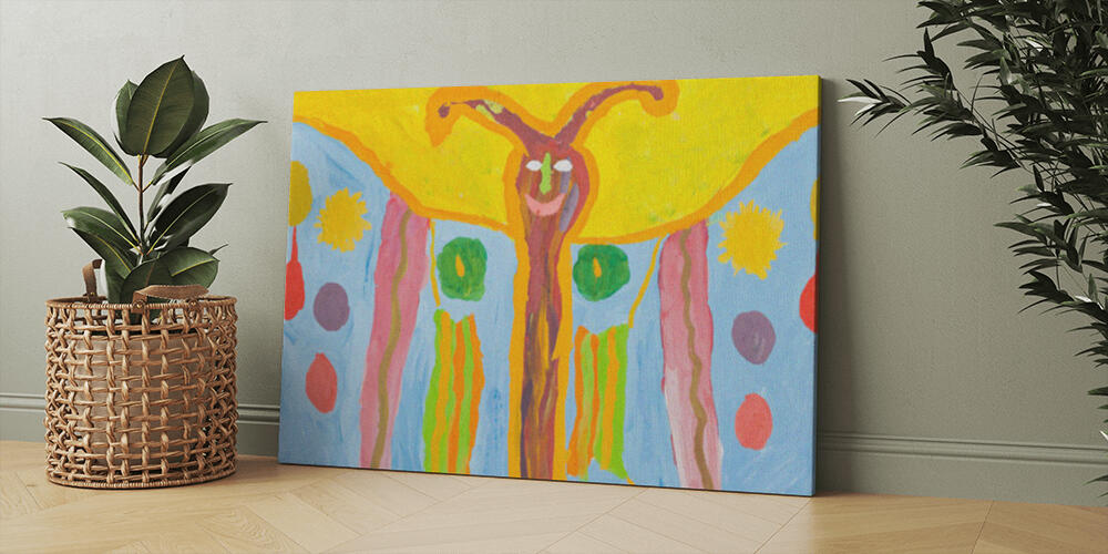 children drawing - funny butterfly, 