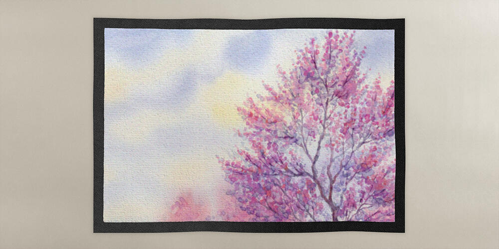 Watercolor spring landscape, 