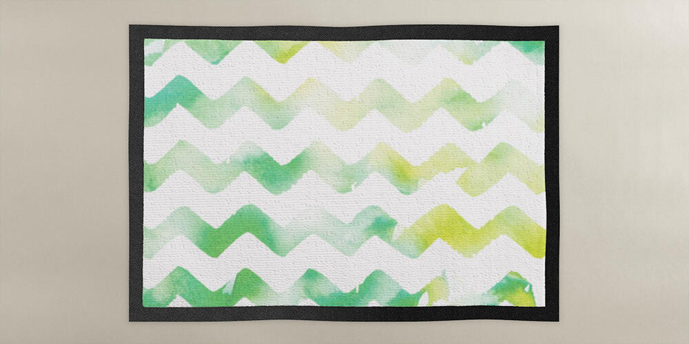 zigzag white and green watercolor background, 