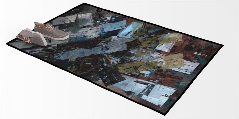 geometric structure city urban landscape abstract background in digital art, 
