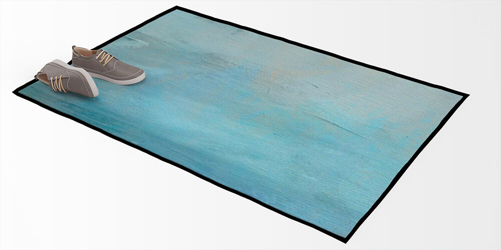 Blue painted canvas grunge background or texture, 