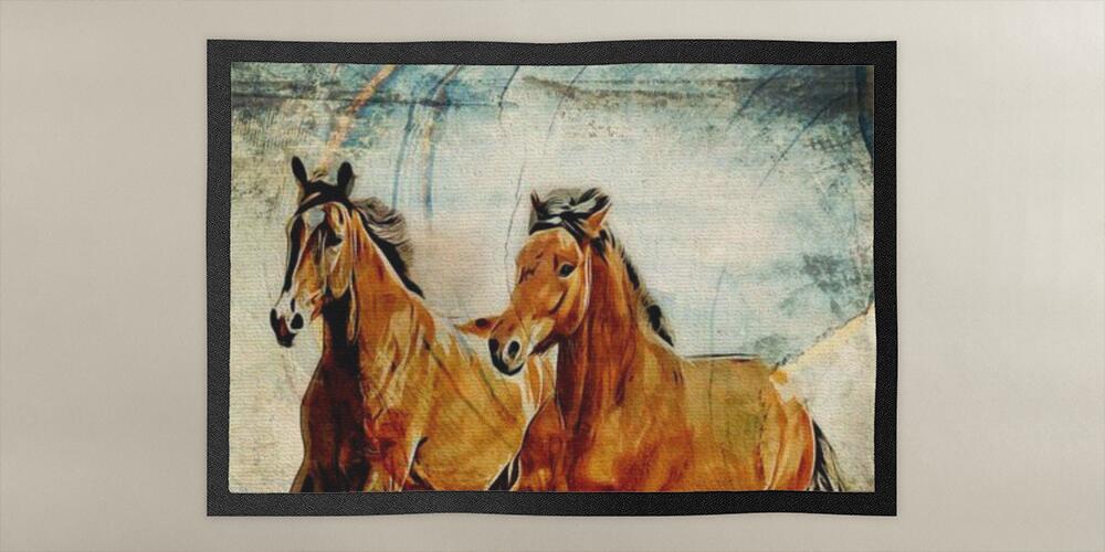 Colorful horse art illustration grunge painting drawing, 